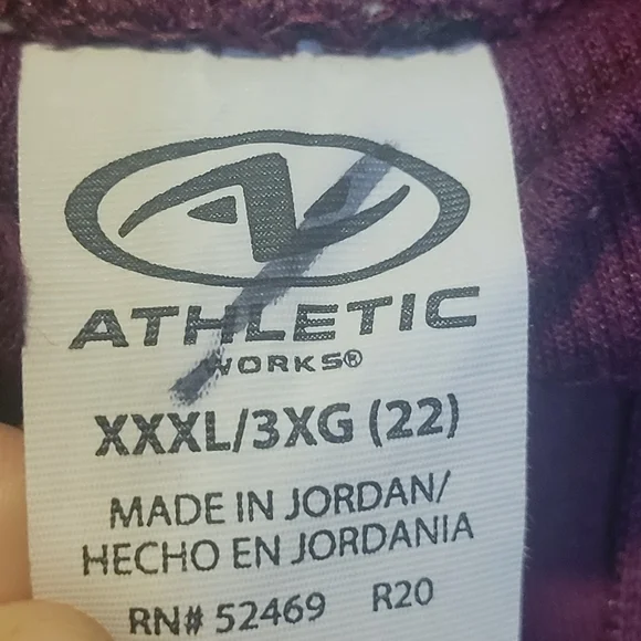 NWOT Athletic Works Maroon Women's Plus Athleisure Knit Pants Size 3X - Picture 8 of 9